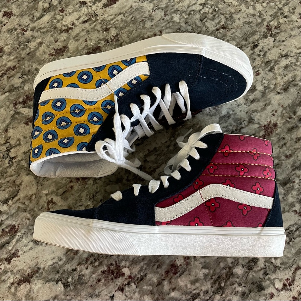 Vans Sk8-Hi Print Sneakers Shoes Printed Upper Suede Mens 7.5 Womens 9